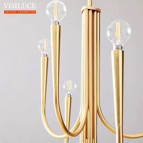 Nordic Copper Gold/Black Chandelier Pendant Light - Hans Lumiere