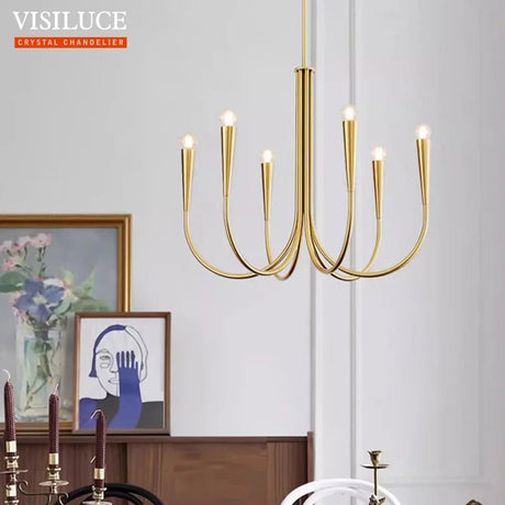Nordic Copper Gold/Black Chandelier Pendant Light - Hans Lumiere