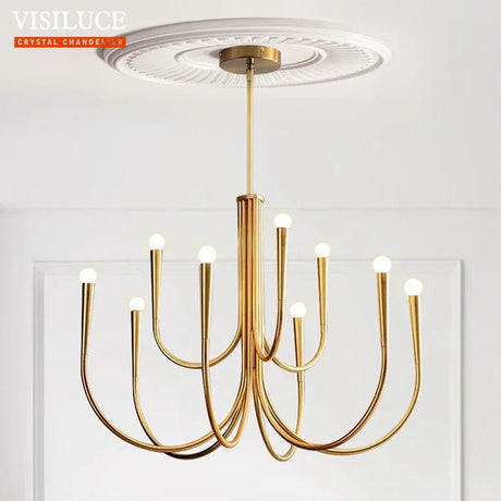 Nordic Copper Gold/Black Chandelier Pendant Light - Hans Lumiere