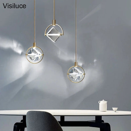 Nordic Crystal Led Pendant Lights Fixture - Hans Lumiere