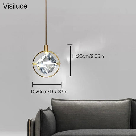 Nordic Crystal Led Pendant Lights Fixture - Hans Lumiere