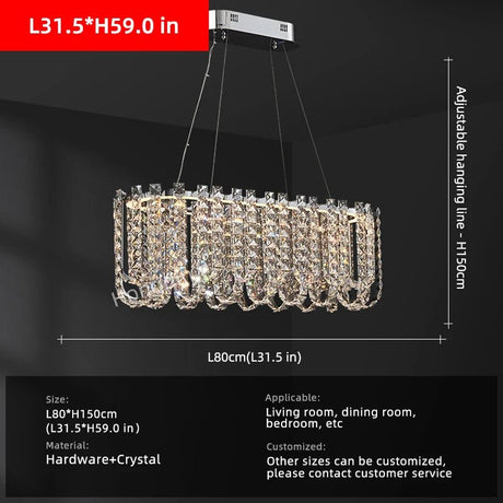 Nordic Crystal Ring Chandelier for Living Room and Dining Room - Hans Lumiere