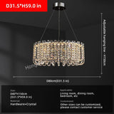 Nordic Crystal Ring Chandelier for Living Room and Dining Room - Hans Lumiere
