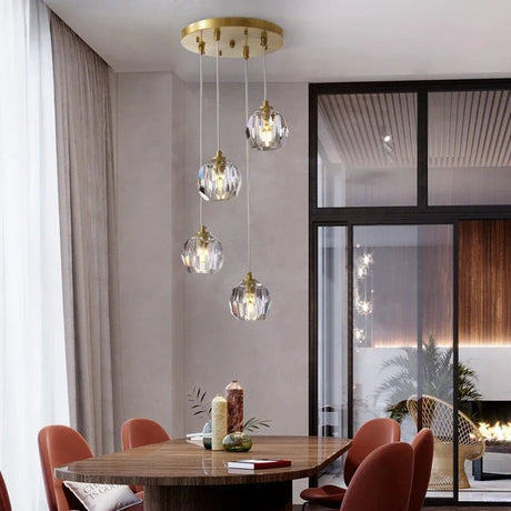 Nordic Design Round Crystal Ball Chandelier - Hans Lumiere