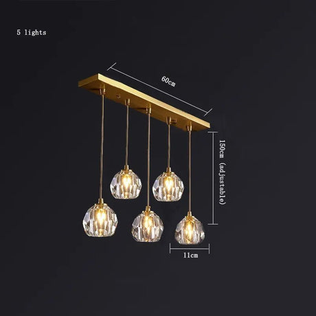 Nordic Design Round Crystal Ball Chandelier - Hans Lumiere