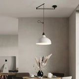 Nordic Dining Table Chandelier Retractable Rocker Arm Hanging Lamp - Hans Lumiere