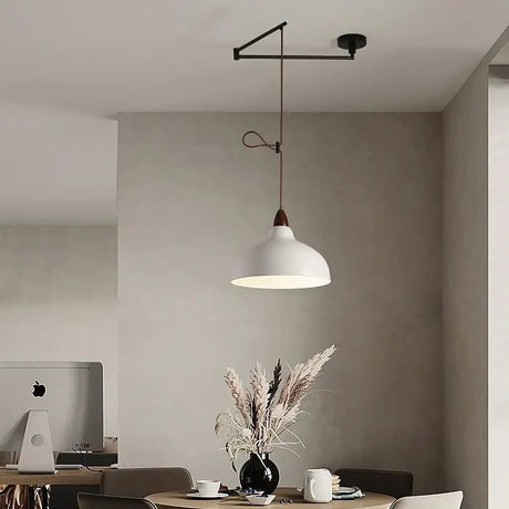 Nordic Dining Table Chandelier Retractable Rocker Arm Hanging Lamp - Hans Lumiere