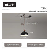 Nordic Dining Table Chandelier Retractable Rocker Arm Hanging Lamp - Hans Lumiere