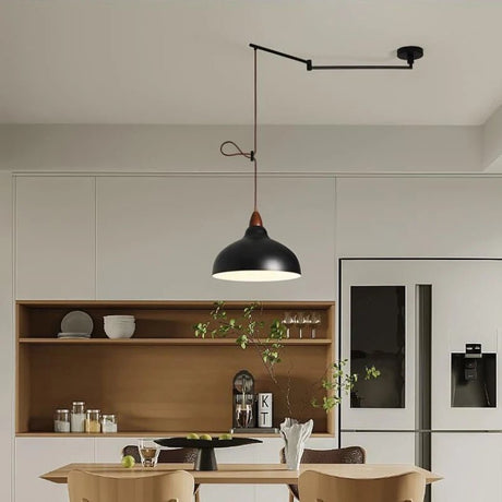 Nordic Dining Table Chandelier Retractable Rocker Arm Hanging Lamp - Hans Lumiere