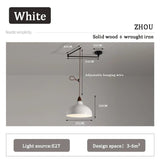 Nordic Dining Table Chandelier Retractable Rocker Arm Hanging Lamp - Hans Lumiere
