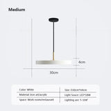 Nordic Disc Pendant Light – LED Hanging Fixture, 23–40cm - Hans Lumiere