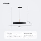 Nordic Disc Pendant Light – LED Hanging Fixture, 23–40cm - Hans Lumiere