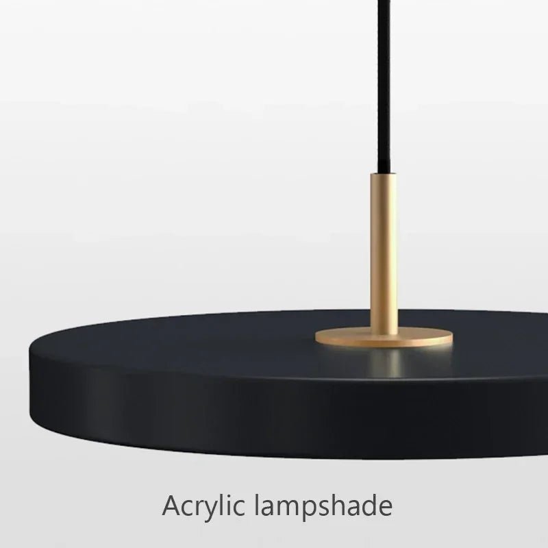Nordic Disc Pendant Light – LED Hanging Fixture, 23–40cm - Hans Lumiere