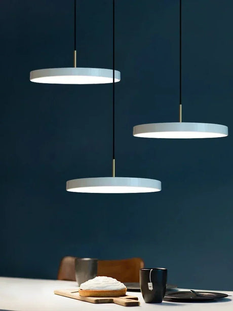 Nordic Disc Pendant Light – LED Hanging Fixture, 23–40cm - Hans Lumiere