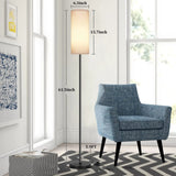 Nordic Fabric Sofa Floor Lamp – Minimalist Iron Base for Living Room & Bedroom - Hans Lumiere