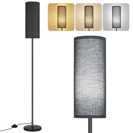 Nordic Fabric Sofa Floor Lamp – Minimalist Iron Base for Living Room & Bedroom - Hans Lumiere