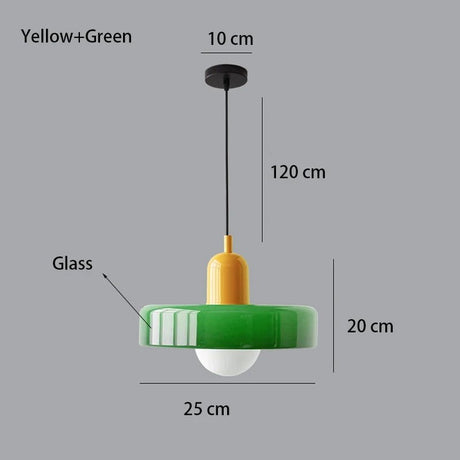 Nordic Glass Bauhaus Chandelier – Retro Pendant Light for Dining & Living Room - Hans Lumiere