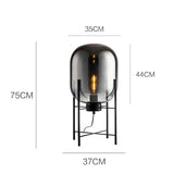 Nordic Glass Lampshade Floor LED Lamp - Hans Lumiere