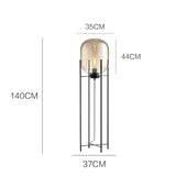 Nordic Glass Lampshade Floor LED Lamp - Hans Lumiere