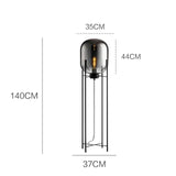Nordic Glass Lampshade Floor LED Lamp - Hans Lumiere