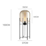 Nordic Glass Lampshade Floor LED Lamp - Hans Lumiere