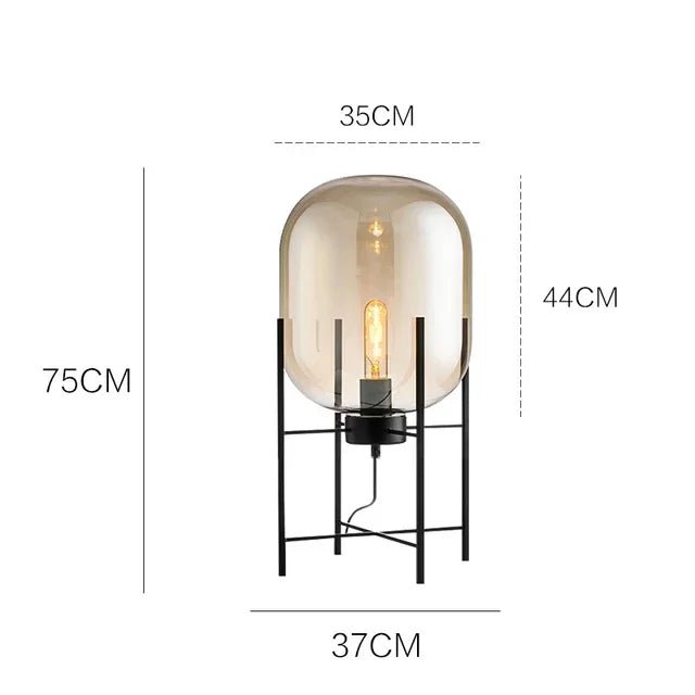 Nordic Glass Lampshade Floor LED Lamp - Hans Lumiere