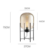 Nordic Glass Lampshade Floor LED Lamp - Hans Lumiere