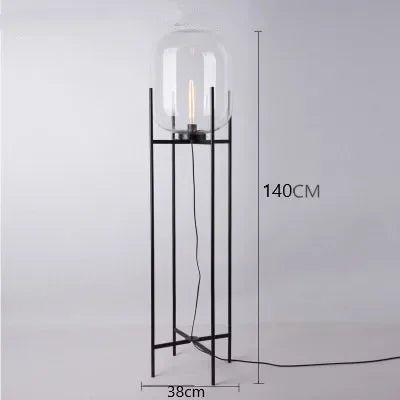 Nordic Glass Lampshade Floor LED Lamp - Hans Lumiere