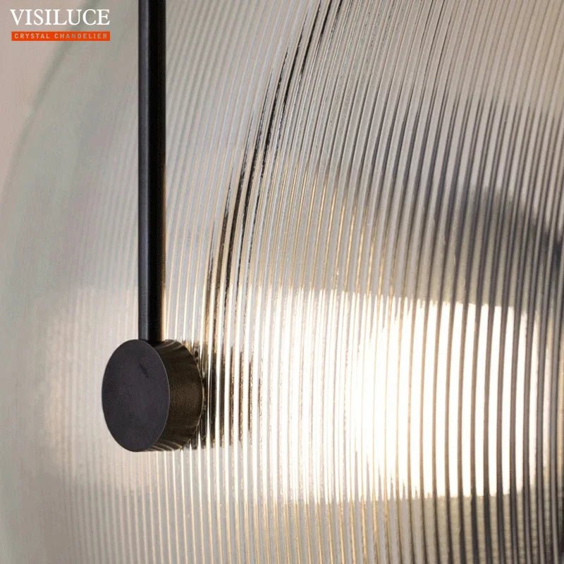 Nordic Gold Black Glass LED Wall Lighting Fixture - Hans Lumiere