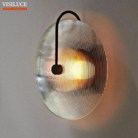 Nordic Gold Black Glass LED Wall Lighting Fixture - Hans Lumiere