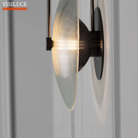 Nordic Gold Black Glass LED Wall Lighting Fixture - Hans Lumiere