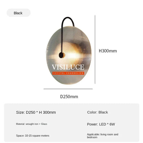 Nordic Gold Black Glass LED Wall Lighting Fixture - Hans Lumiere