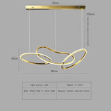 Nordic Gold LED Ring Chandelier for Dining Room and Living Room - Hans Lumiere