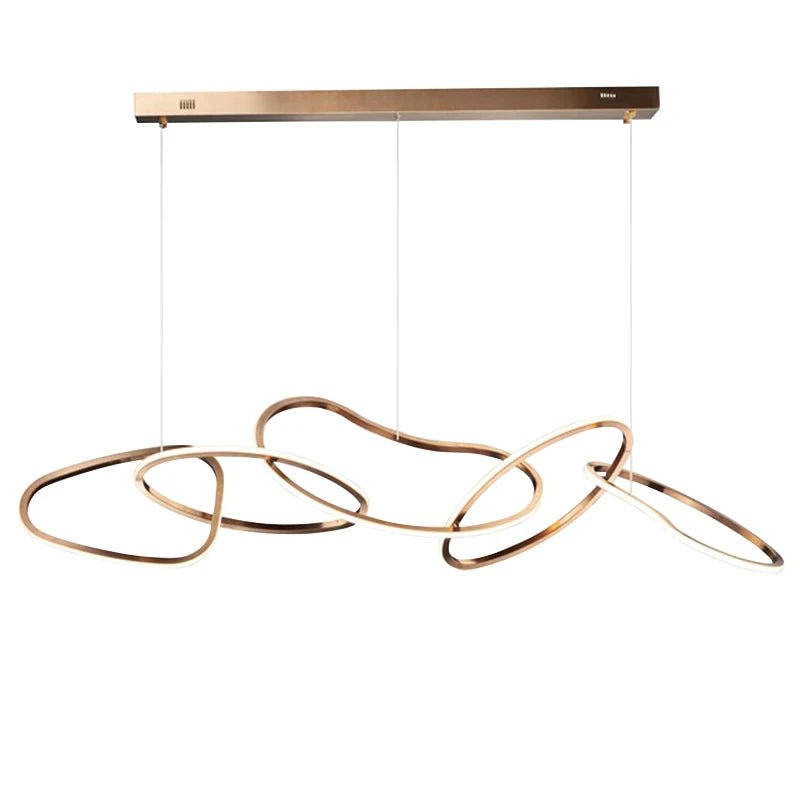Nordic Gold LED Ring Chandelier for Dining Room and Living Room - Hans Lumiere