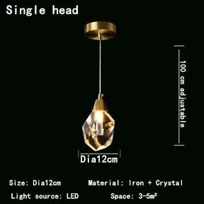 Nordic Indoor LED Crystal Pendant Lights - Hans Lumiere
