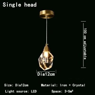 Nordic Indoor LED Crystal Pendant Lights - Hans Lumiere