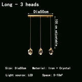 Nordic Indoor LED Crystal Pendant Lights - Hans Lumiere
