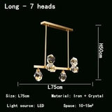 Nordic Indoor LED Crystal Pendant Lights - Hans Lumiere