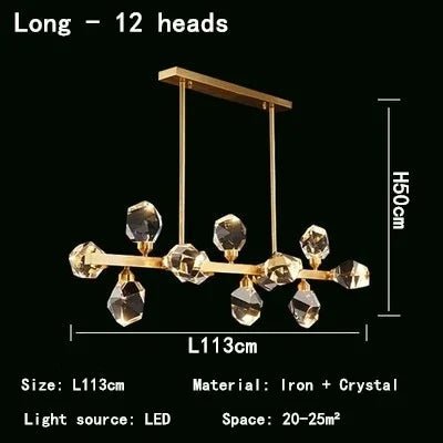 Nordic Indoor LED Crystal Pendant Lights - Hans Lumiere
