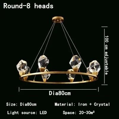 Nordic Indoor LED Crystal Pendant Lights - Hans Lumiere