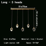 Nordic Indoor LED Crystal Pendant Lights - Hans Lumiere