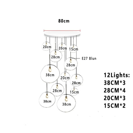Nordic Lava Glass Multi-Color LED Cluster Pendant – Statement Chandelier - Hans Lumiere