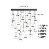 Nordic Lava Glass Multi-Color LED Cluster Pendant – Statement Chandelier - Hans Lumiere
