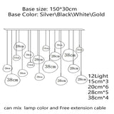 Nordic Lava Glass Multi-Color LED Cluster Pendant – Statement Chandelier - Hans Lumiere