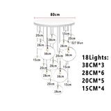 Nordic Lava Glass Multi-Color LED Cluster Pendant – Statement Chandelier - Hans Lumiere