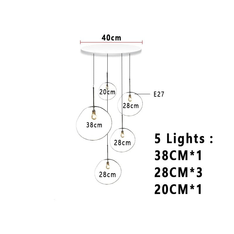 Nordic Lava Glass Multi-Color LED Cluster Pendant – Statement Chandelier - Hans Lumiere