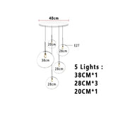 Nordic Lava Glass Multi-Color LED Cluster Pendant – Statement Chandelier - Hans Lumiere