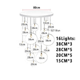 Nordic Lava Glass Multi-Color LED Cluster Pendant – Statement Chandelier - Hans Lumiere