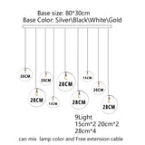Nordic Lava Glass Multi-Color LED Cluster Pendant – Statement Chandelier - Hans Lumiere