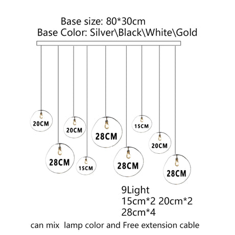 Nordic Lava Glass Multi-Color LED Cluster Pendant – Statement Chandelier - Hans Lumiere